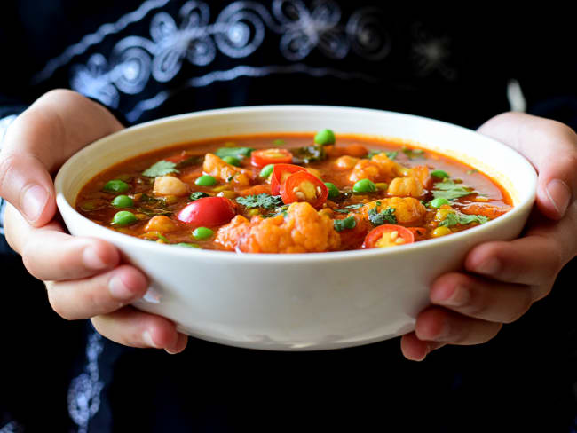 Curry indien végétarien, recette express