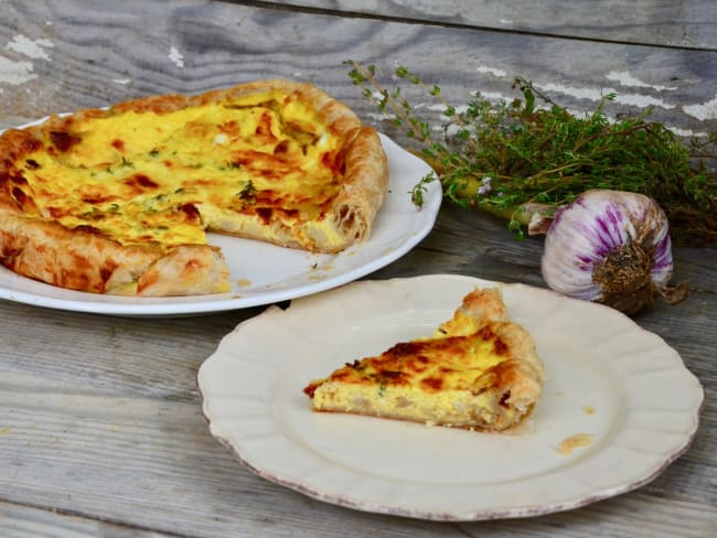 Quiche à l’ail nouveau et au fromage de brebis