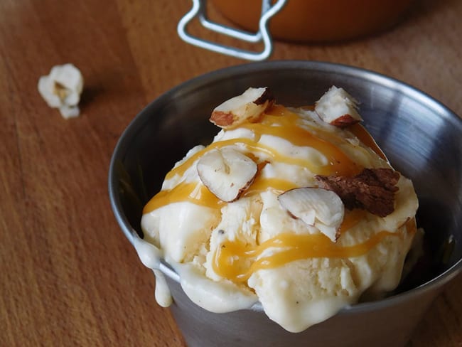 Glace vanille et caramel sans sorbetière