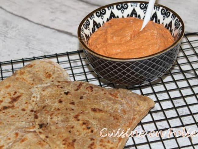 Muhammara et ses parathas indiens