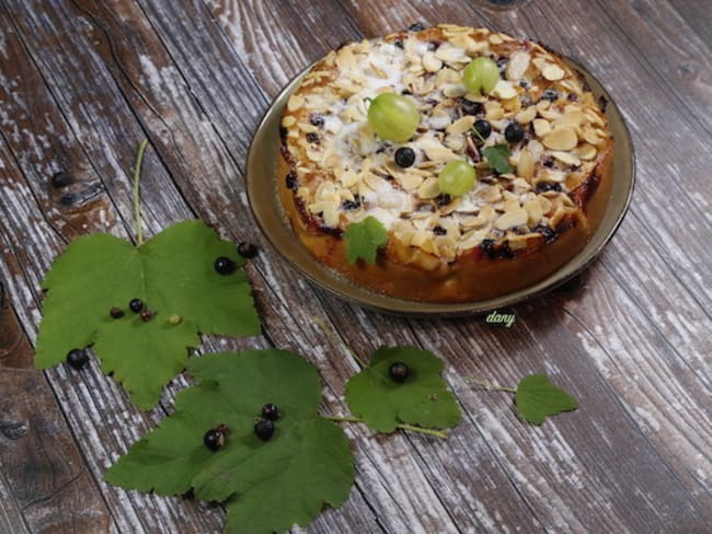 Gâteau groseilles cassis et fromage blanc