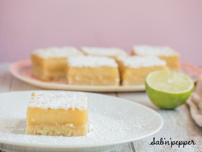 Carrés au citron vert : faciles et gourmands