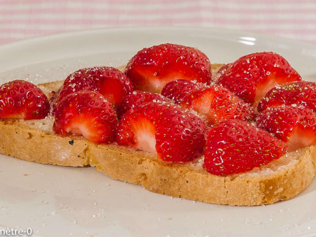 Tartine gourmande de fraises