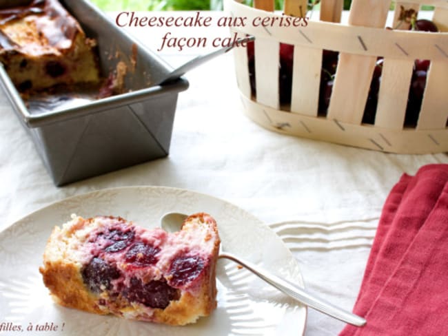 Cheesecake aux cerises façon cake