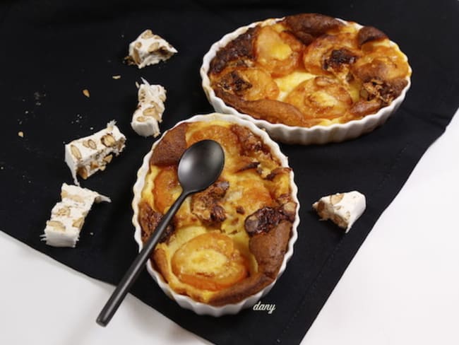 Clafoutis aux abricots et au nougat