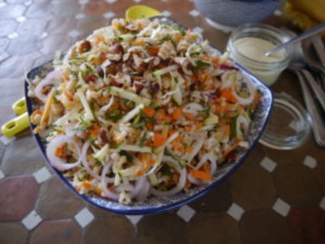 Salade de crozets aux crudités du jardin