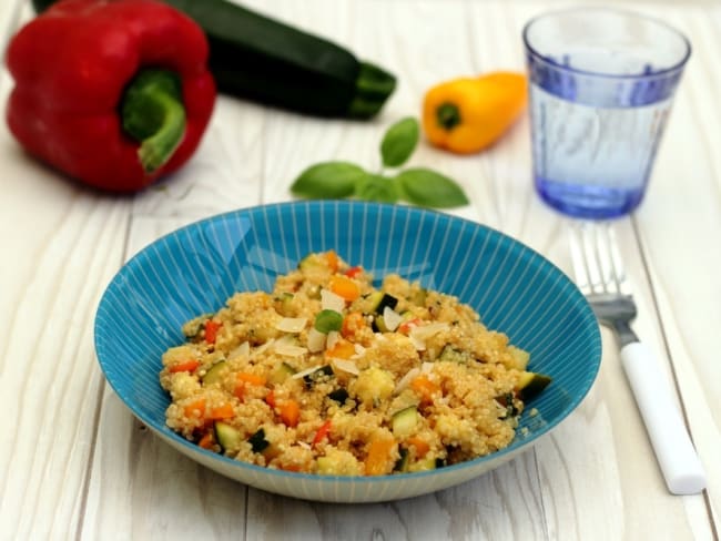 Quinoa façon risotto à la courgette et poivron