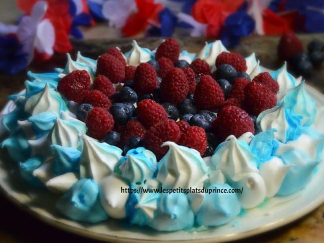 Pavlova bleu blanc rouge spécial 14 juillet 