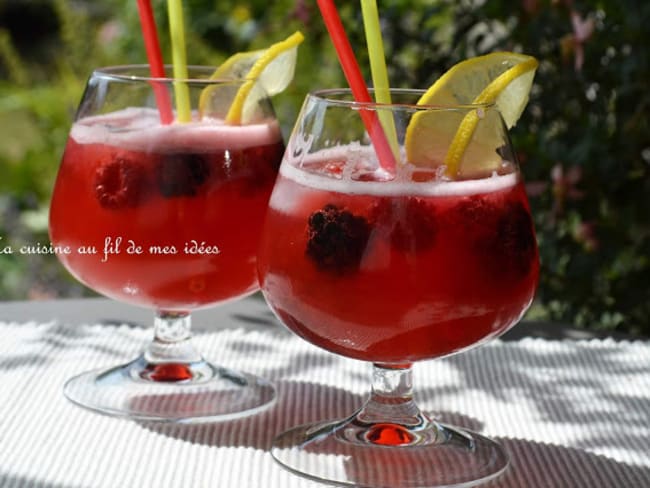 Limonade aux mûres et framboises