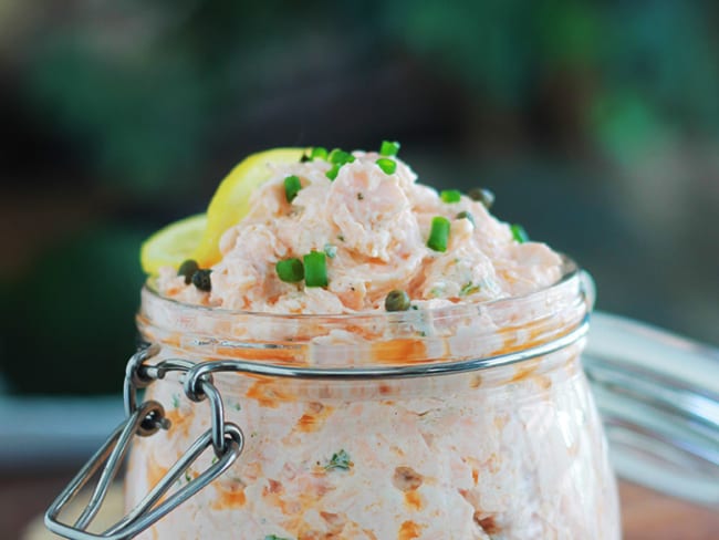 Rillettes de saumon au fromage frais