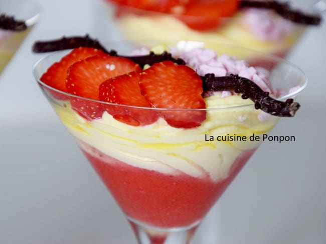 Crème mascarpone et fraises