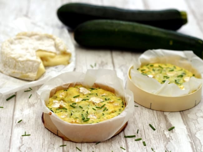 Quiche sans pâte au camembert et courgette