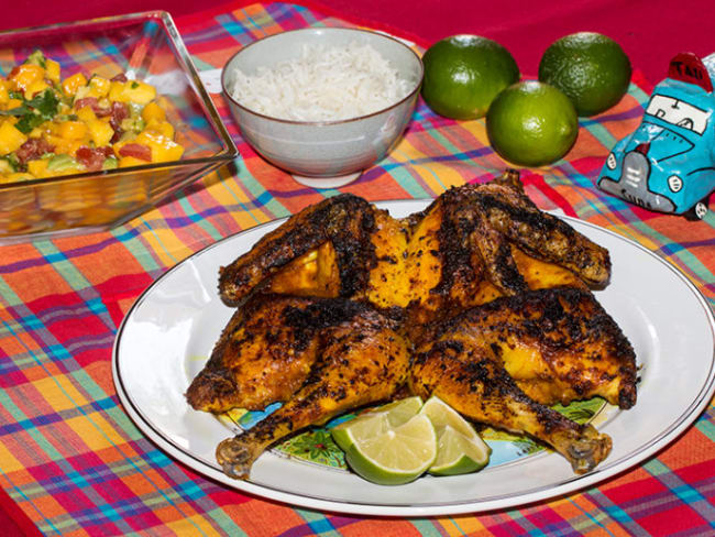 Poulet Asado et Salsa à la Mangue - recette cubaine