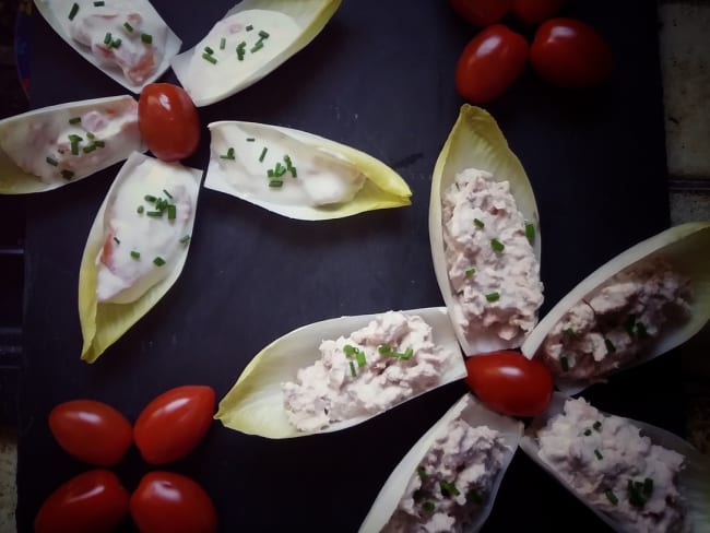 Amuse-bouche fleurs d'endives