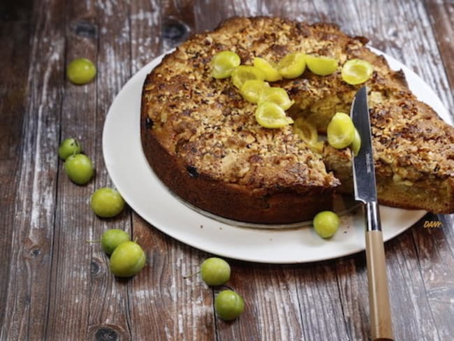 Gâteau streusel aux mirabelles