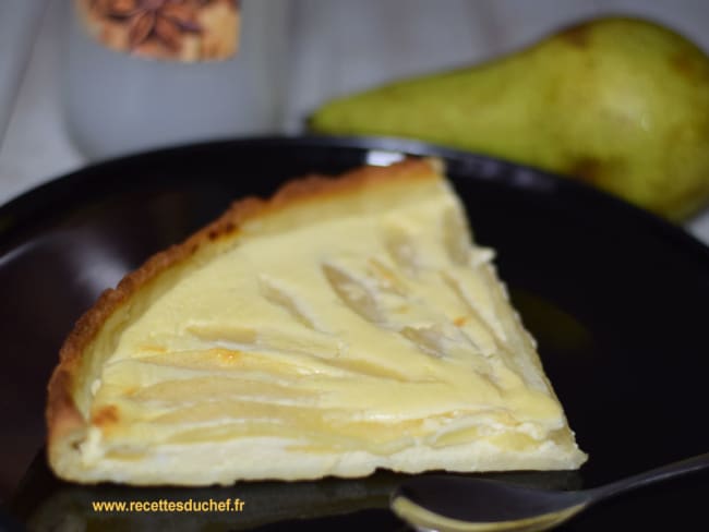 Tarte aux poires au sirop d'anis