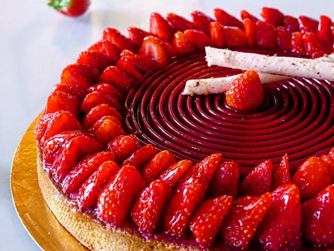 Tarte aux fraises pleine de fraîcheur et de gourmandise