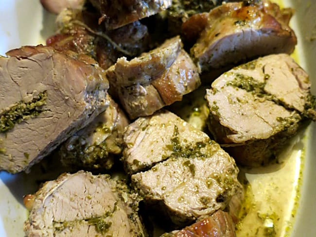 Filets mignons de porc au pesto