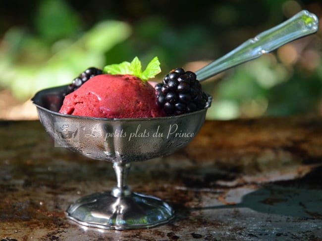 Glace à la mûre, sans sorbetière