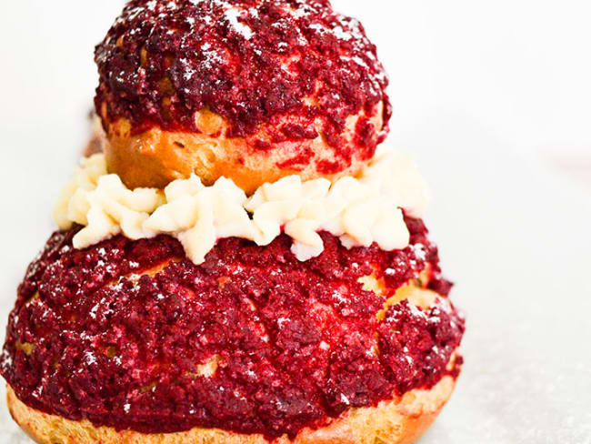 Religieuses framboises mascarpone