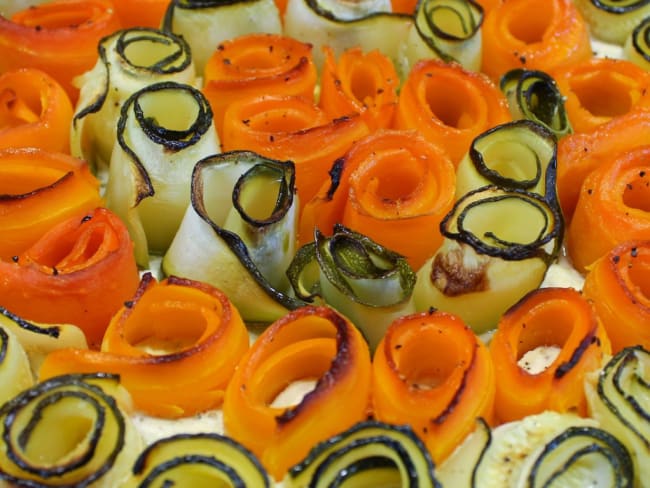 Tarte aux courgettes, carottes et Ricotta