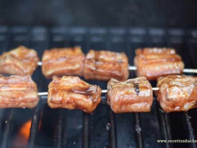 Brochette de roussette au barbecue ou à la plancha