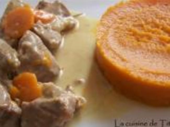 Blanquette de Veau à la Vanille et au Lait de Coco et sa Purée de Patate Douce