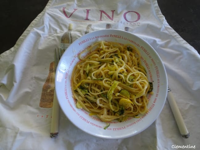 Linguine aux courgettes et citron de Jamie Oliver