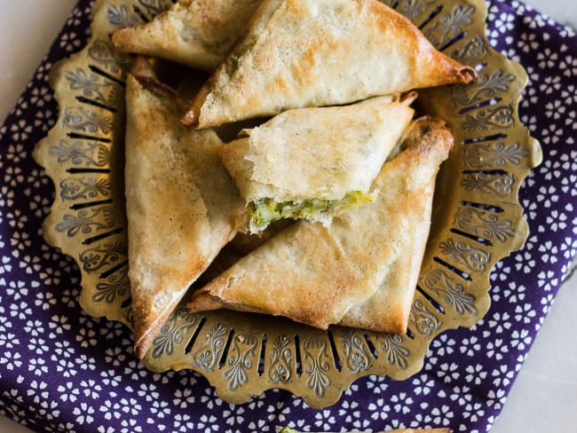 Bricks aux courgettes, pignons et citron confit