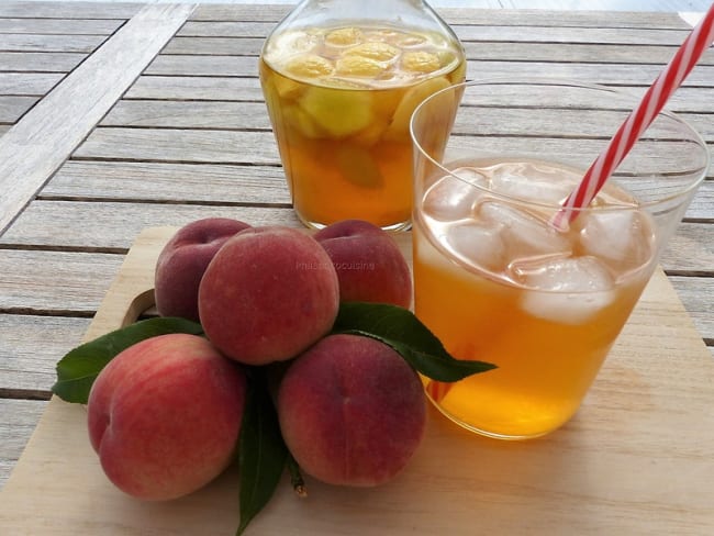 Thé glacé à la pêche (Ice tea maison)