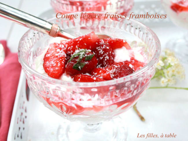 Coupes légères fraises framboises