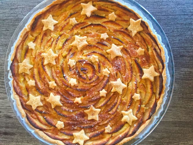 Tarte aux pommes étoilée