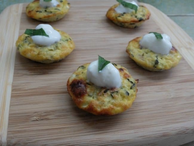 Mini bouchées de courgettes au basilic