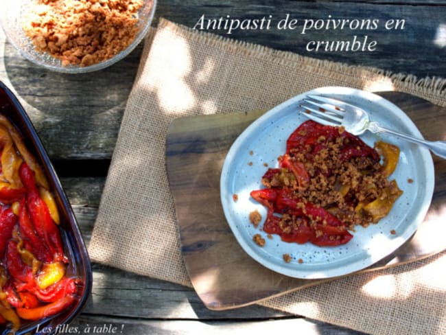 Antipasti de poivrons en crumble 