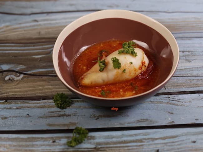 Encornets farcis à la viande de veau