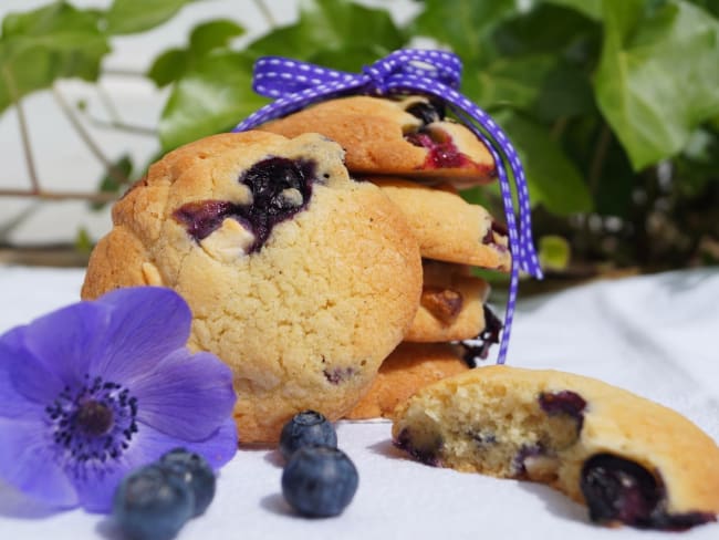 Cookies très moelleux aux myrtilles et au chocolat blanc