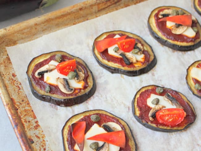 Aubergine façon pizza