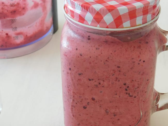 Milkshakes aux fruits rouges