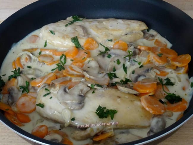 Filets de poulet à la normande