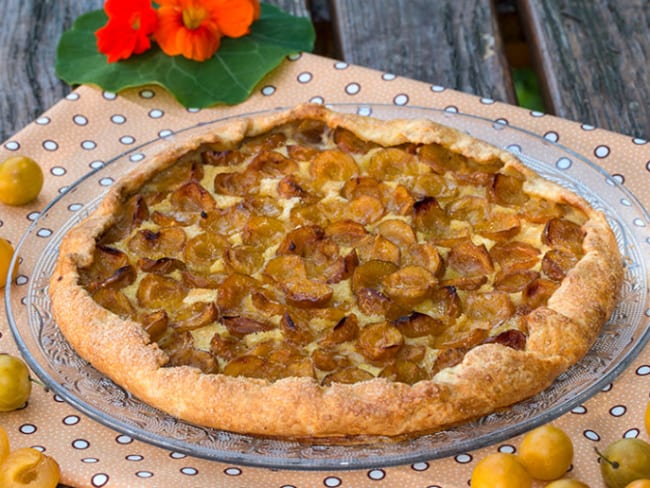 Tarte rustique aux mirabelles à la crème d'amande