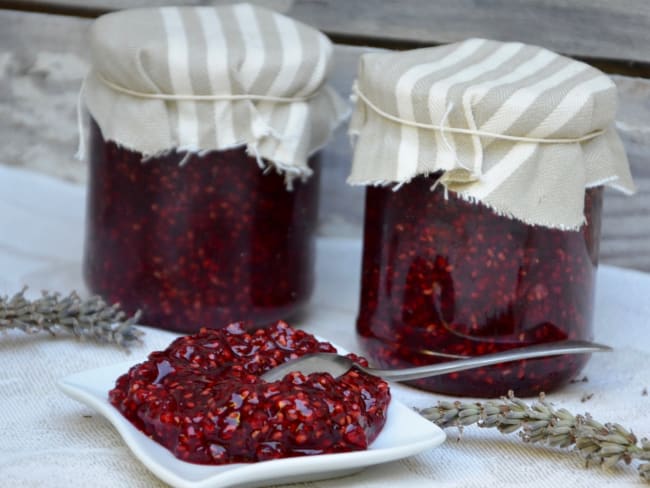 Confiture de framboises des bois