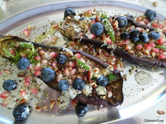 Aubergines grillées, sauce au yaourt