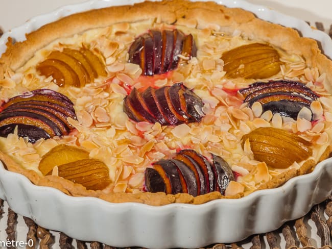 Tarte ricotta prunes