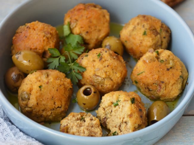 Boulettes de protéines de soja aux olives