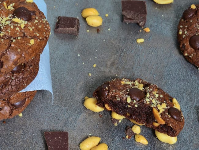 Cookies au chocolat et cacahuètes salées d'après Martha Stewart