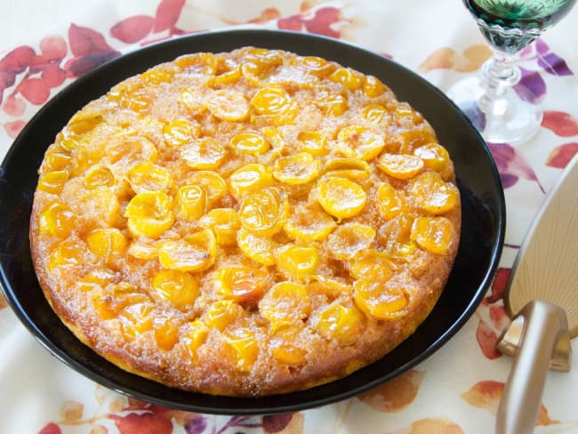 Gâteau renversé mirabelles caramel