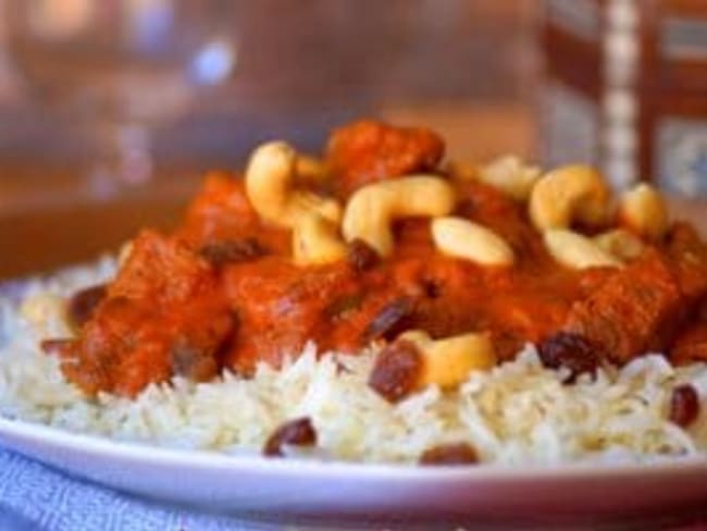 Curry de boeuf au lait de coco