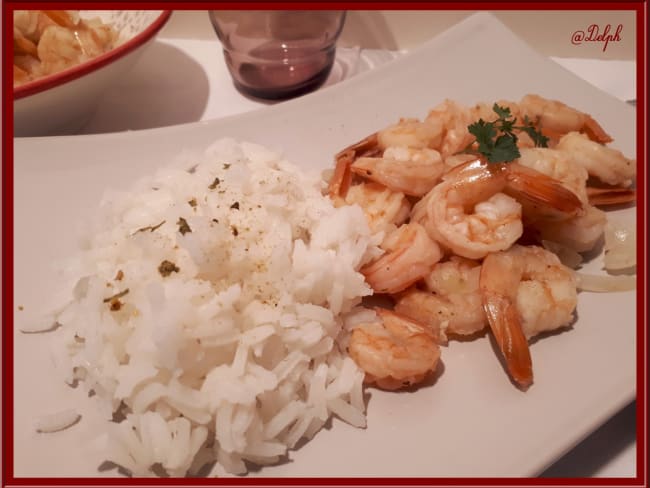 Poêlée de Crevettes aux Curry 