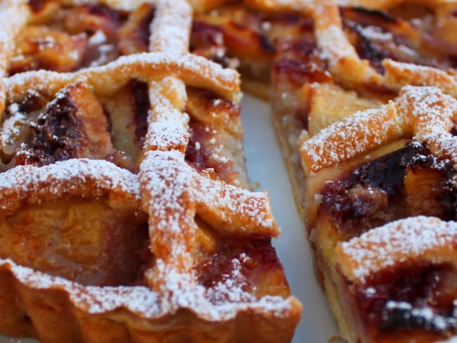 Tarte aux pêches de vigne