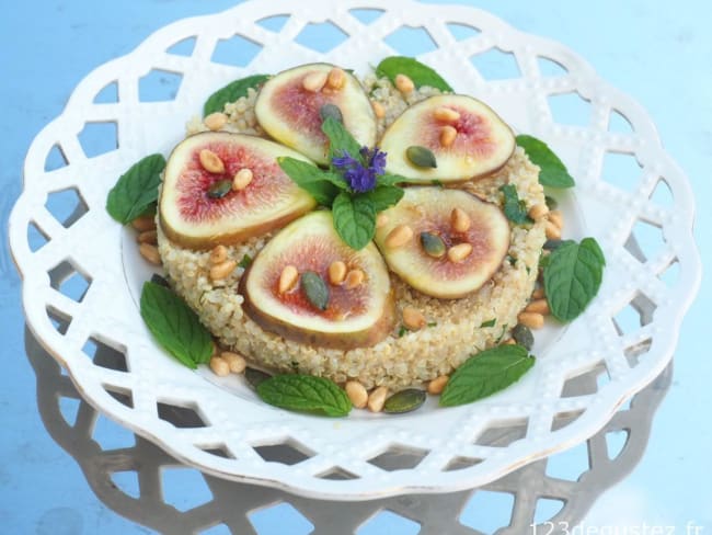 Salade quinoa menthe et figue